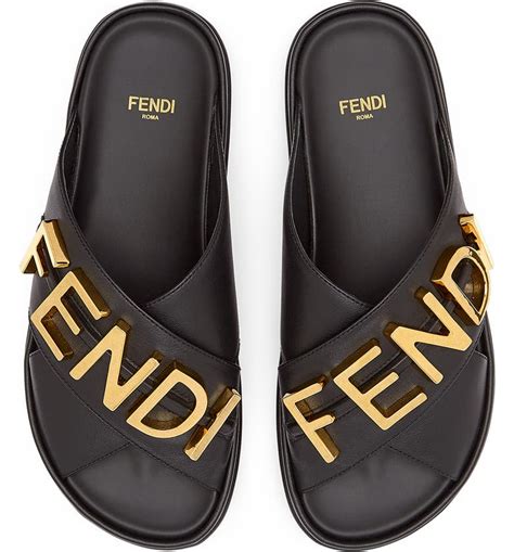 fendi slippers for women|women Fendi sandals black.